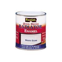 quick dry radiator enamel paint satin white 500ml