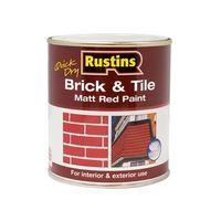 Quick Dry Brick & Tile Paint Matt Red 500ml