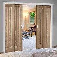 quad telescopic pocket kilburn 3p oak veneer doors