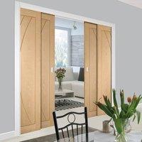 Quad Telescopic Pocket Salerno Oak Veneer Door