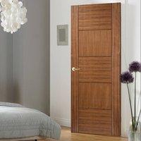 Quebec Walnut Pre-Finished Flush Door with Panel Effect and Fully Varnished