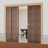 quad telescopic pocket vancouver chocolate grey doors prefinished