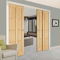 quad telescopic pocket oslo 4p oak veneer doors prefinished