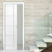 quattro smooth moulded panel pocket fire door 12 hour fire rated white ...