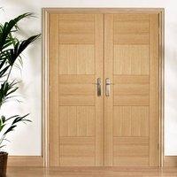 quebec oak flush fire door pair is pre finished and 30 minute fire rat ...