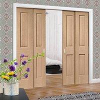 quad telescopic pocket victorian 4p oak veneer door no raised mould