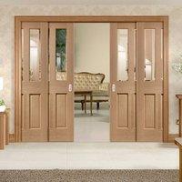 quad telescopic pocket malton oak veneer door no raised mould bevelled ...