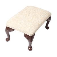 Queen Anne Footstool, Oyster, Wood
