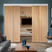 Quad Telescopic Pocket Verona Oak Veneer Door