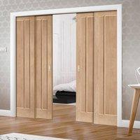 quad telescopic pocket worcester 3p oak veneer door prefinished