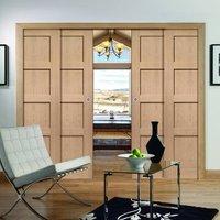 quad telescopic pocket shaker 4p oak veneer door prefinished