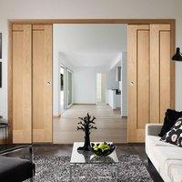 quad telescopic pocket novara 2p oak veneer door