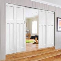 Quad Telescopic Pocket DX 1930\'s Door - Primed