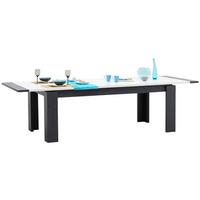 Quatro White High Gloss Finish Extendable Dining Table Only