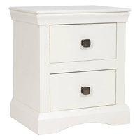 Quebec 2 Drawer Bedside Cabinet In Cream