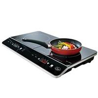 Quest 35840 Benross Digital Induction Hob Hot Plate with 10 Temperature Settings and Touch Control, Double, 2800 W, Black