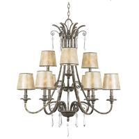 Quoizel Kendra 9 Light Chandelier in Mottled Silver