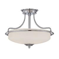 Quoizel Griffin 3 Lamp Semi Flush Ceiling Light in Polished Chrome