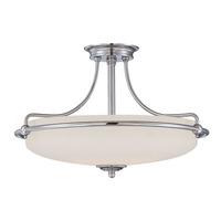 Quoizel Griffin 4 Lamp Semi Flush Ceiling Light in Polished Chrome