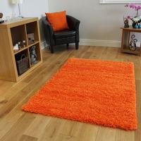 quality non shed orange soft chunky shaggy rug ontario 60x110 2ft x 3f ...