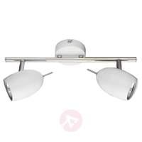 Quincy LED ceiling light with 2 bulbs in white