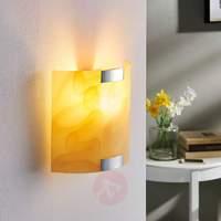quentin amber coloured led wall light