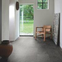 Quick-Step Lima Black Slate Effect Matt Waterproof Luxury Vinyl Tile 2.08 m²