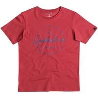 quiksilver classic silvered camiseta boyss childrens t shirt in red