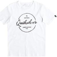 quiksilver classic silvered camiseta boyss childrens t shirt in white