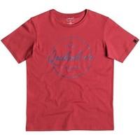 quiksilver classic silvered camiseta boyss childrens t shirt in red