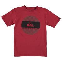 quiksilver checked disk short sleeve t shirt junior boys