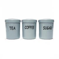 quest 3 piece canister set silver