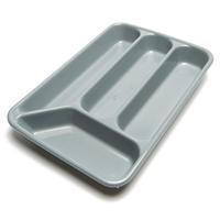 Quest Plastic Cutlery Organiser, Grey