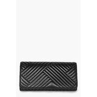 Quilted Clutch Bag - black