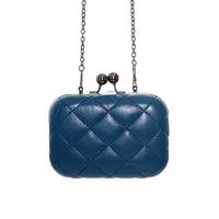 Quilted Box Clutch - TEAL