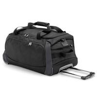 Quadra Polyester Luggage Holdall Tungsten Heavy Duty Wheelie Duffle Bag Black