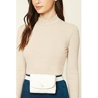 quilted faux leather fanny pack