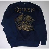 queen queen gold on blue uk clothing sweatshirt