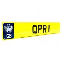 queens park rangers fc number plate sign