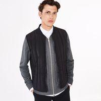 Quilted Weave Down Gilet - Black