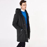 Quilted Weave Down Parka - Black