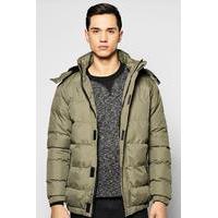 Quilted Parka Jacket - khaki