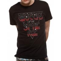 queens of the stone ages space logo mens medium t shirt black