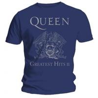 Queen Greatest Hits II Mens Navy T Shirt: Large