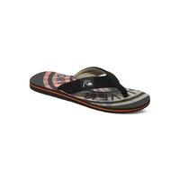 Quiksilver Boys Molokai Layback Flip Flops - Black / Red / Red