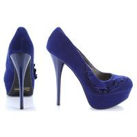 Qupid Shoes Neutral-104 Blue Velvet