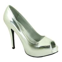 Qupid Shoes System-99X Metallic Silver