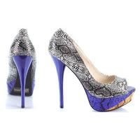 Qupid Shoes Neutral-120 Grey and Purple