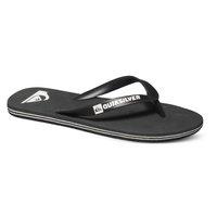 quiksilver molokai flip flops black black white