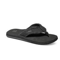 Quiksilver Monkey Abyss Flip Flops - Black / Black / Brown